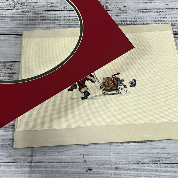 Vintage Christmas Santa Claus & Sleigh w/ Toys 1995 14" x 11" Holiday - Picture 10 of 12